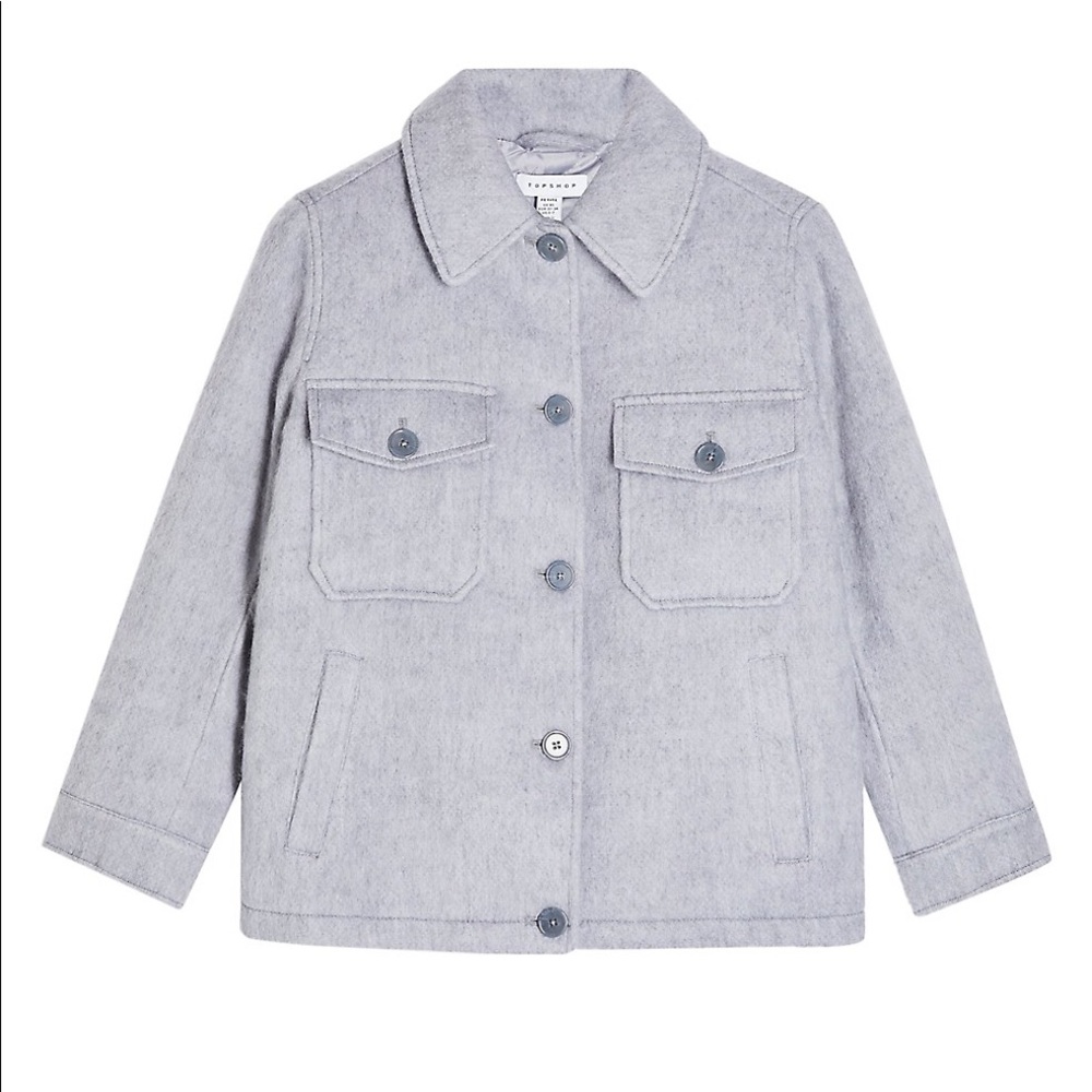 Topshop Tall Wool-Blend Jacket - Picture 4 of 5